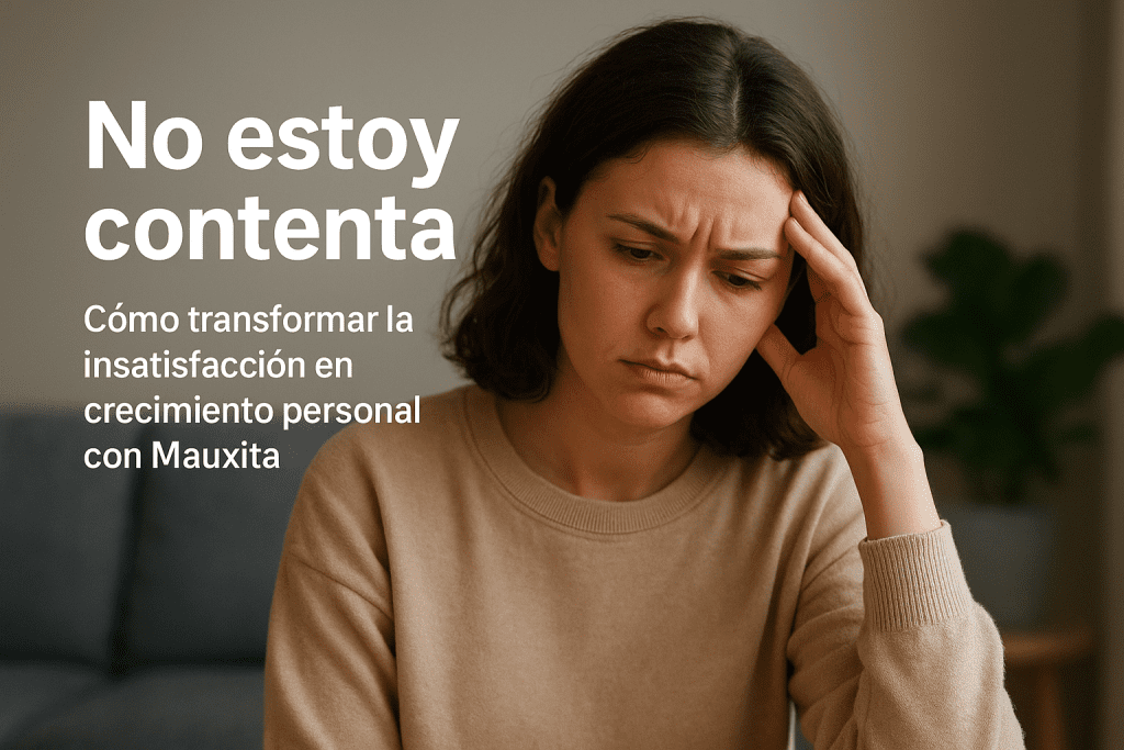 No estoy contenta
“No estoy contenta.” Así comenzó Rosa nuestra charla gratuita en Mauxita.com. No era solo un desahogo: era una ventana a todo lo que sentía, a su vida y a cómo se percibía a sí misma. Me dijo:

"No estoy contenta con la vida, con mi forma de ser, con todo lo que hace referencia hacia mí."

En Mauxita, entendemos que estas palabras reflejan una emoción común: muchas personas sienten insatisfacción, pero pocas se atreven a expresarla. Para nosotros, esta sinceridad es el primer paso hacia la transformación personal, gracias a la escucha activa y al coaching emocional.